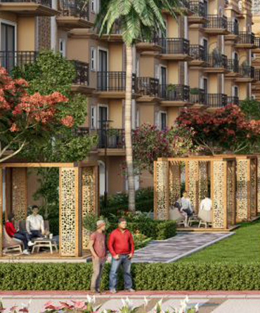 Sitting Under Trellis